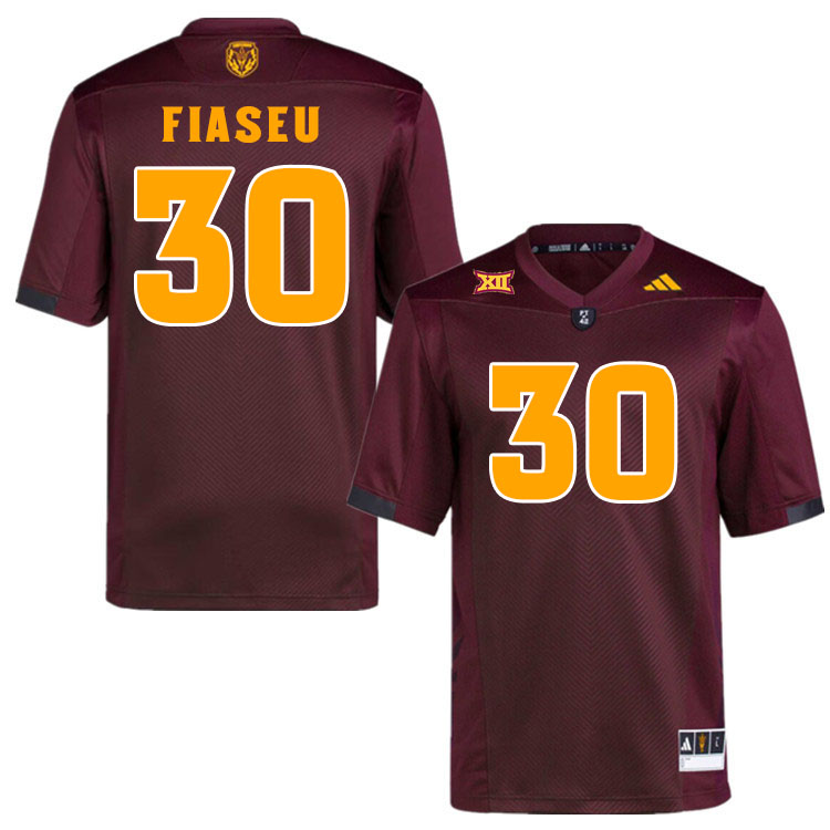 #30 Zyrus Fiaseu Arizona State Sun Devils College Football Jerseys Stitched-Maroon